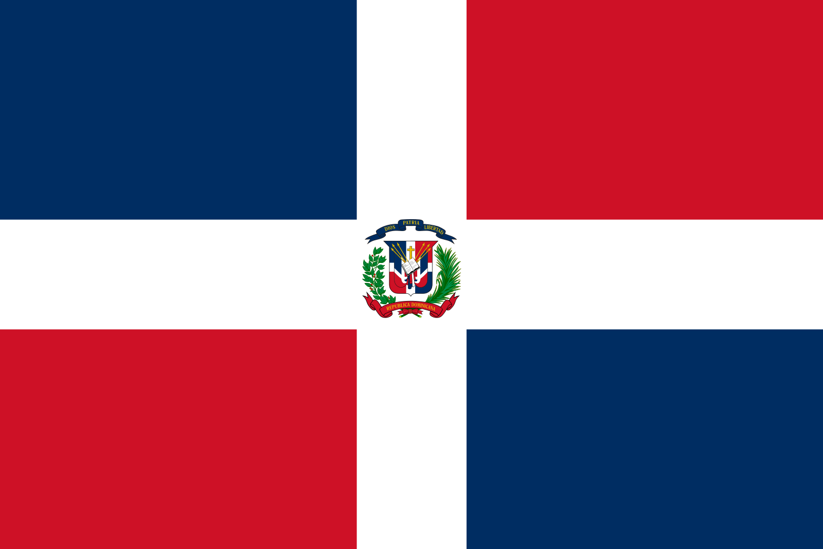 bandeira republica dominicana 1 - Bandeira da República Dominicana